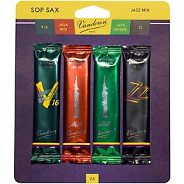 Vandoren Soprano Saxophone Jazz Reed Mix Strength 3 Stren... Vandoren Soprano Saxophone Jazz Reed Mix Strength 3 Strength 2.5