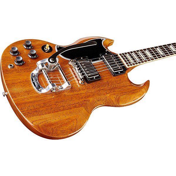 Gibson Custom 2014 SG Standard Reissue with Bigsby Left-Handed Electric Guitar Antique Natural