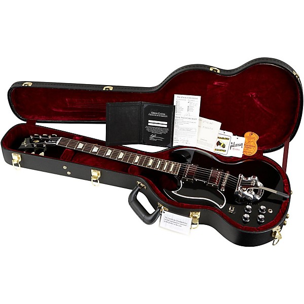 Gibson Custom 2014 SG Standard Reissue with Bigsby Left-Handed Electric Guitar Ebony