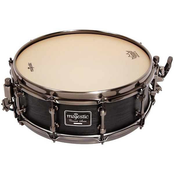 Majestic Concert Black Maple Snare Drum with Stand and Free Bag 14 x 5 in.