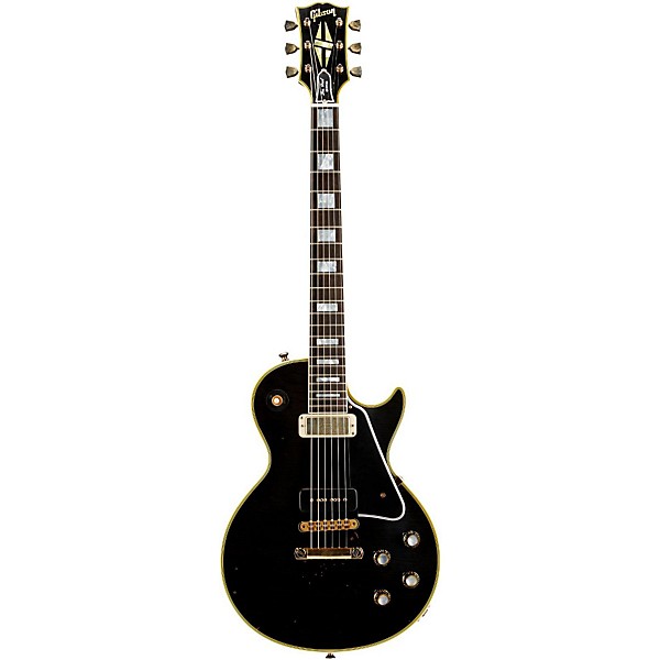 Gibson Custom 2014 Autographed Robby Krieger 1954 Les Paul Custom Electric Guitar Aged and Signed Black