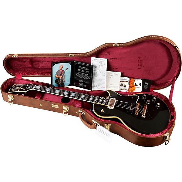 Gibson Custom 2014 Autographed Robby Krieger 1954 Les Paul Custom Electric Guitar Aged and Signed Black