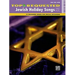 Alfred Top-Requested Jewish Holiday Songs Sheet Music Piano/Vocal/Guitar Book