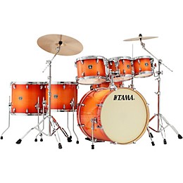 TAMA Superstar Classic Custom 7-Piece Shell Pack Tangerine Lacquer Burst