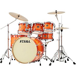 TAMA Superstar Classic Custom 7-Piece Shell Pack Tangerine Lacquer Burst