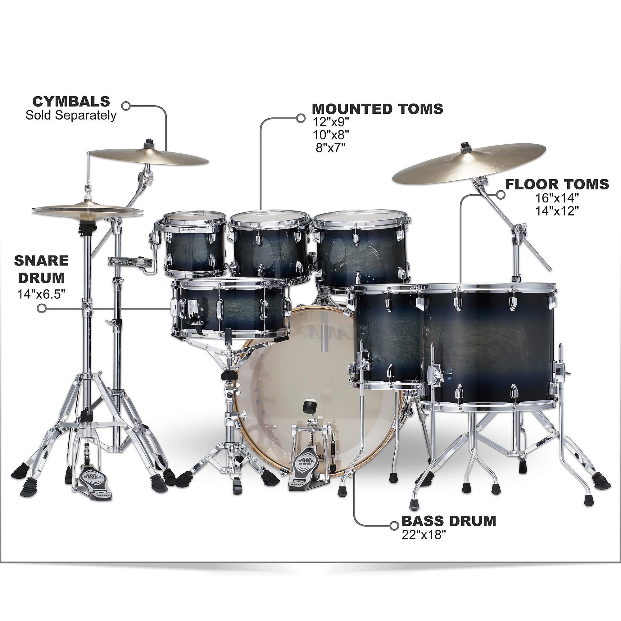 その他 Dark Tama Tama Starclassic Kit - Dark Mocha Burst - CenterStaging Rehearsal