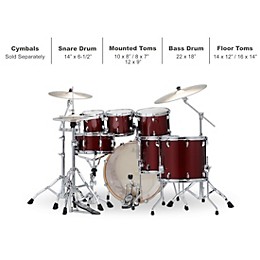 TAMA Superstar Classic 7-Piece Shell Pack Dark Red Sparkle
