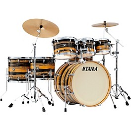 TAMA Superstar Classic 7-Piece Shell Pack Indigo Sparkle TAMA Superstar Classic 7-Piece Shell Pack Natural Ebony Tiger Wrap