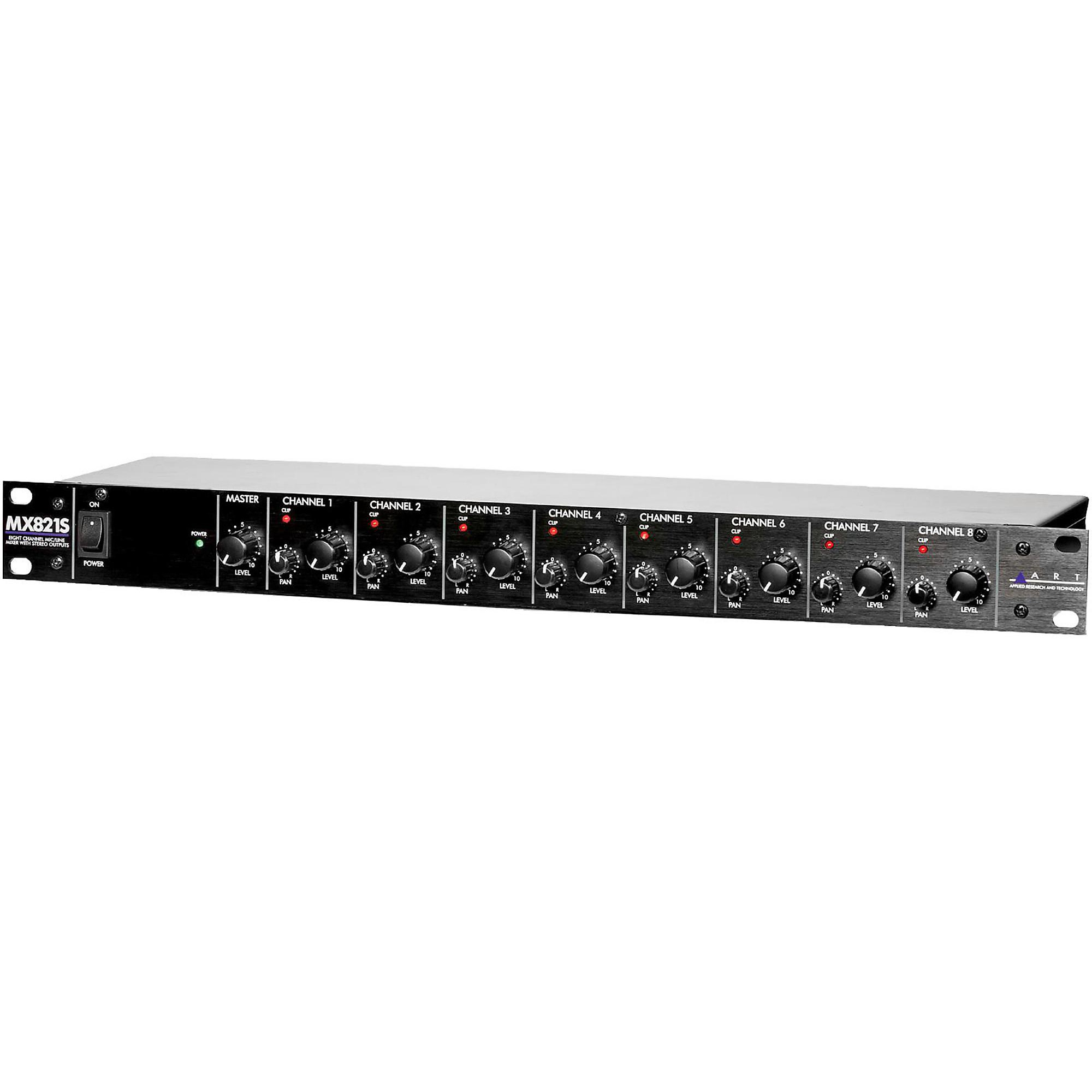 ART 8CH マイク/ライン ミキサー MX821S Art MX821S 8-Channel Personal Mixer Stereo | Guitar Center