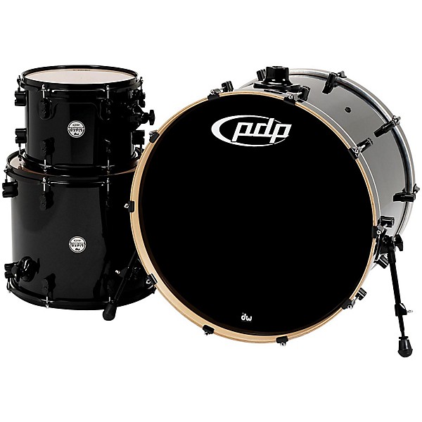 PDP by DW Concept Maple 3-Piece Shell Pack with 24" Bass Drum Pearlescent Black