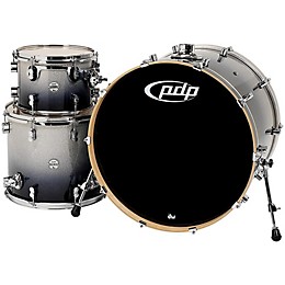 PDP by DW Concept Maple 3-Piece Shell Pack with 24" Bass Drum Silver to Black Fade