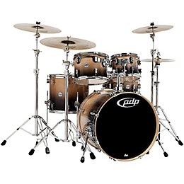 PDP by DW Concept Birch 5-Piece Shell Pack Natural to Charcoal Fade