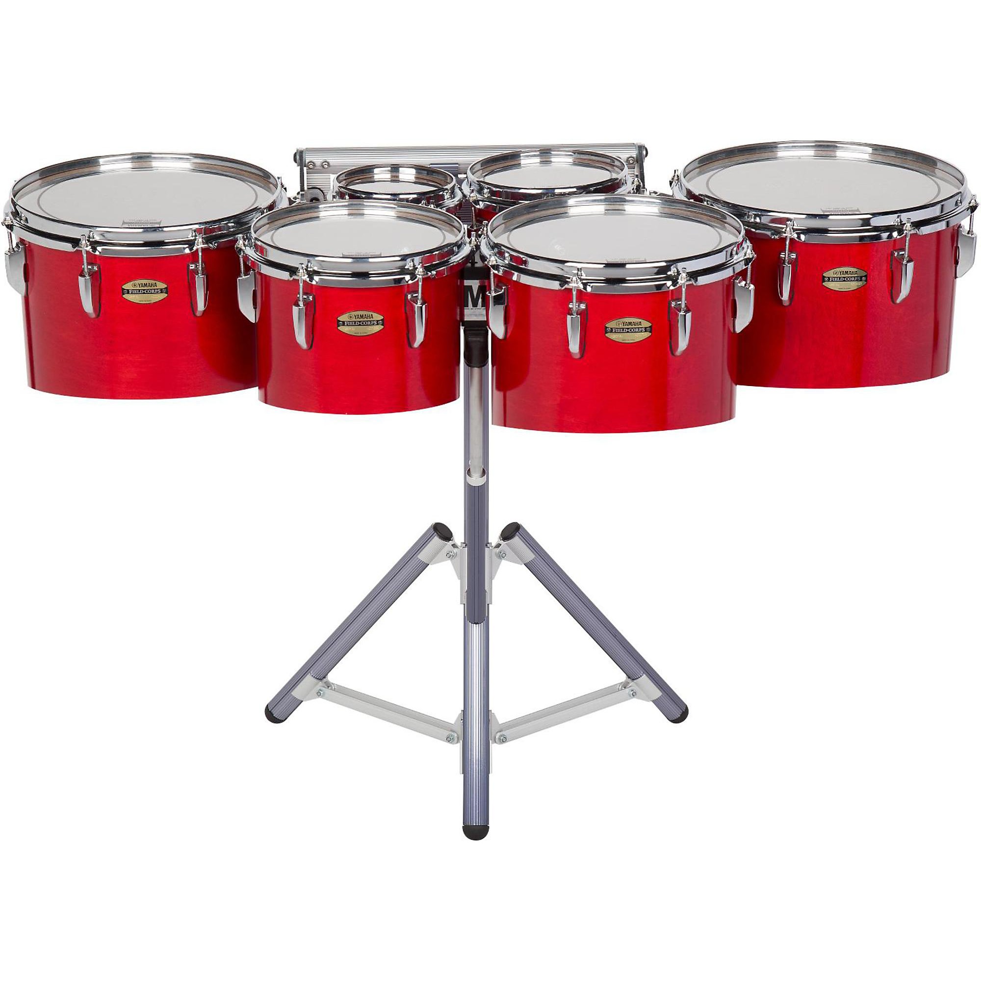 Yamaha 8300 Series Field-Corps Marching Sextet 6, 8, 10, 12, 13, 14 in. Red  Forest | Guitar Center