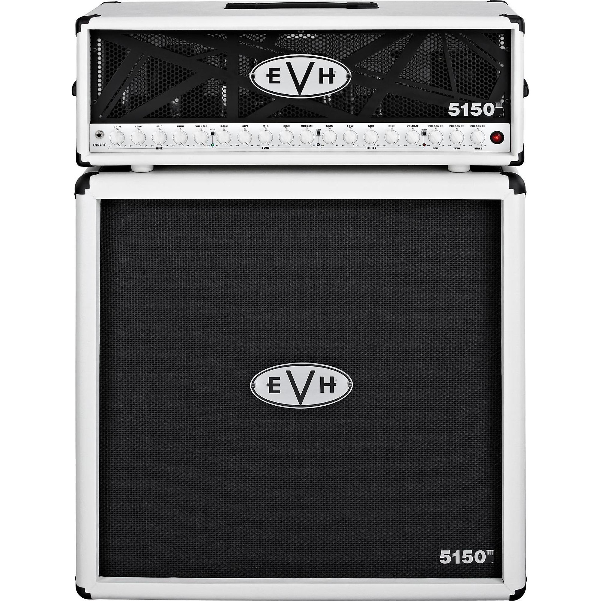EVH 5150III 100W Guitar Tube Head, Ivory With 5150III 4x12 Guitar