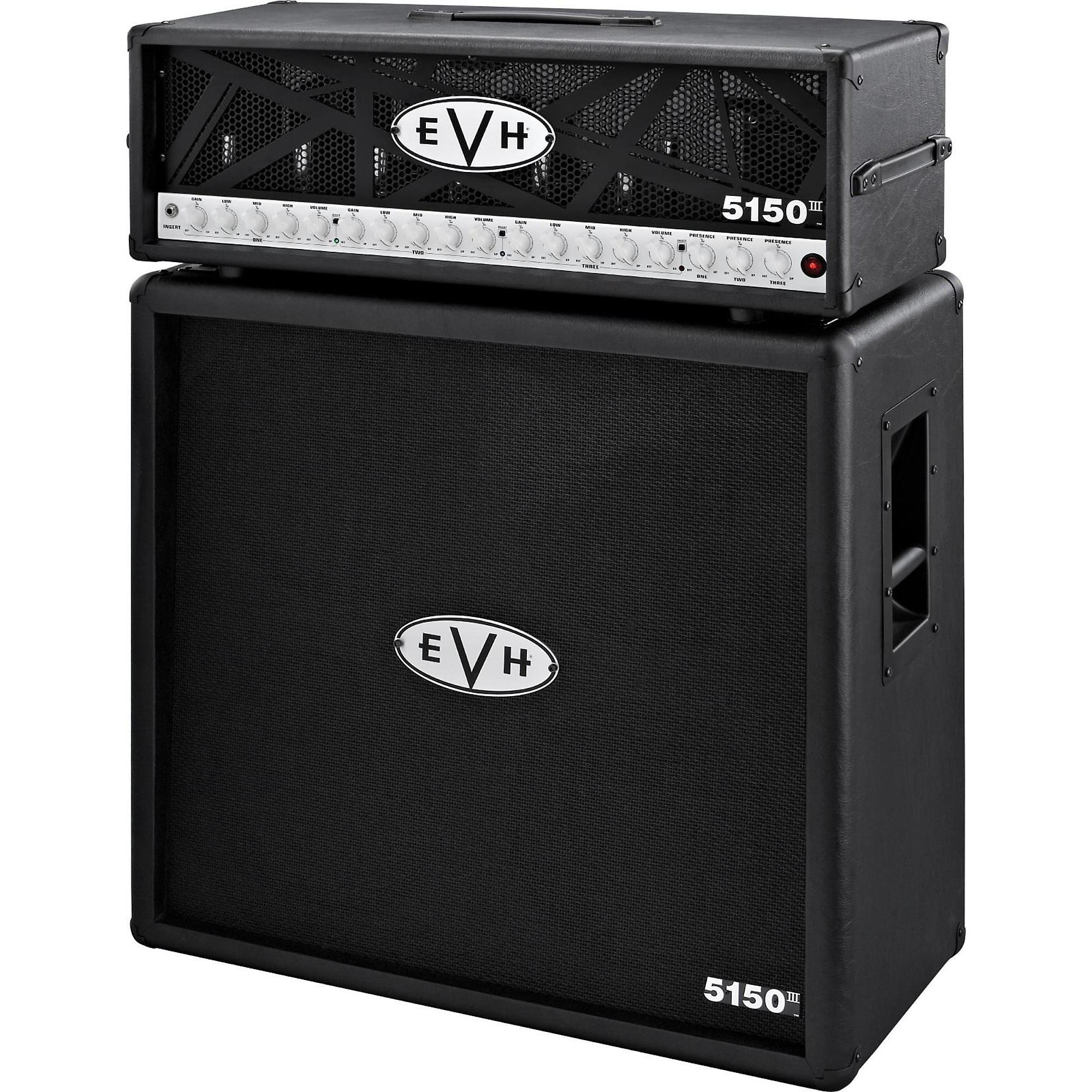 EVH 5150III 100W Guitar Tube Head, Black With 5150III 4x12 Guitar