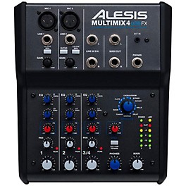 Alesis MultiMix 4 USB FX 4-Channel Mixer with Effects & USB Audio Interface