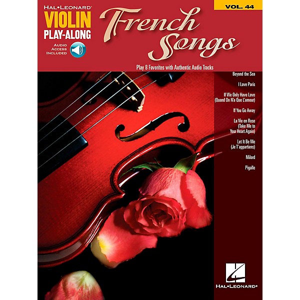Hal Leonard French Songs Violin Play-Along Volume 44 Book w/ Online Audio