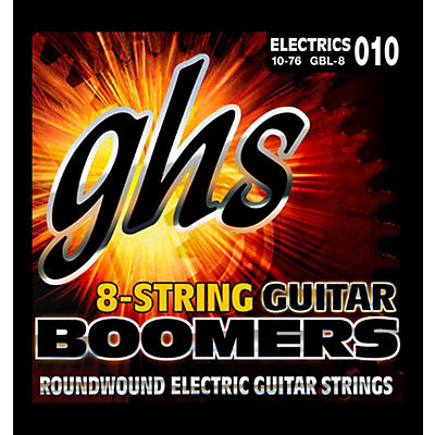 Ghs Boomer 8 String Light Electric Guitar Set (10-76) for sale