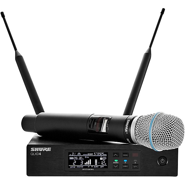 Open Box Shure QLXD24/B87A Digital Wireless Handheld Microphone System With QLXD4 Receiver Level 2 Band H50 194744291623