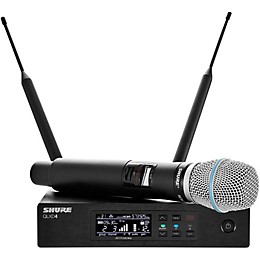 Open Box Shure QLXD24/B87A Digital Wireless Handheld Microphone System With QLXD4 Receiver Level 1 Band X52