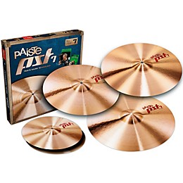 Paiste PST 7 Medium Cymbal Set with  Free 18" Crash 14, 16, 18 and 20 in.