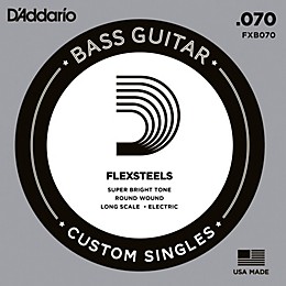 D'Addario FlexSteels Long Scale Bass Guitar Single String (.070)