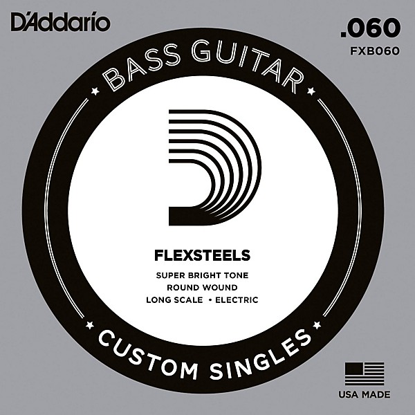 D'Addario FlexSteels Long Scale Bass Guitar Single String (.060)