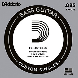 D'Addario FlexSteels Long Scale Bass Guitar Single String (.085)