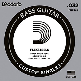D'Addario FlexSteels Long Scale Bass Guitar Single String (.032)