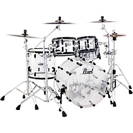 Open Box Pearl Crystal Beat 4-Piece Shell Pack Level 1 Ultra Clear Black Hardware