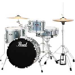 Pearl Roadshow 4-Piece Jazz Drum Set Aqua Blue Glitter Pearl Roadshow 4-Piece Jazz Drum Set Charcoal Metallic