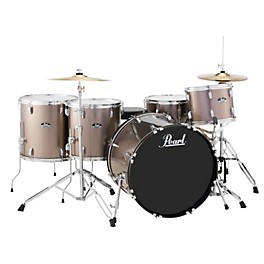 Pearl Roadshow 5-Piece Rock Drum Set Jet Black Pearl Roadshow 5-Piece Rock Drum Set Bronze Metallic