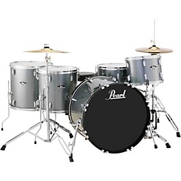 Pearl Roadshow 5-Piece Rock Drum Set Jet Black Pearl Roadshow 5-Piece Rock Drum Set Charcoal Metallic