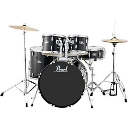 Pearl Roadshow 5-Piece New Fusion Drum Set Jet Black