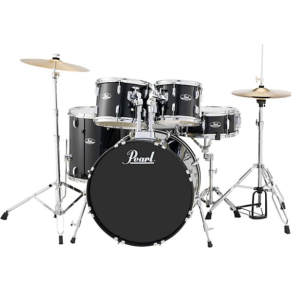 Pearl Roadshow 5-Piece New Fusion Drum Set Jet Black | Guitar Center