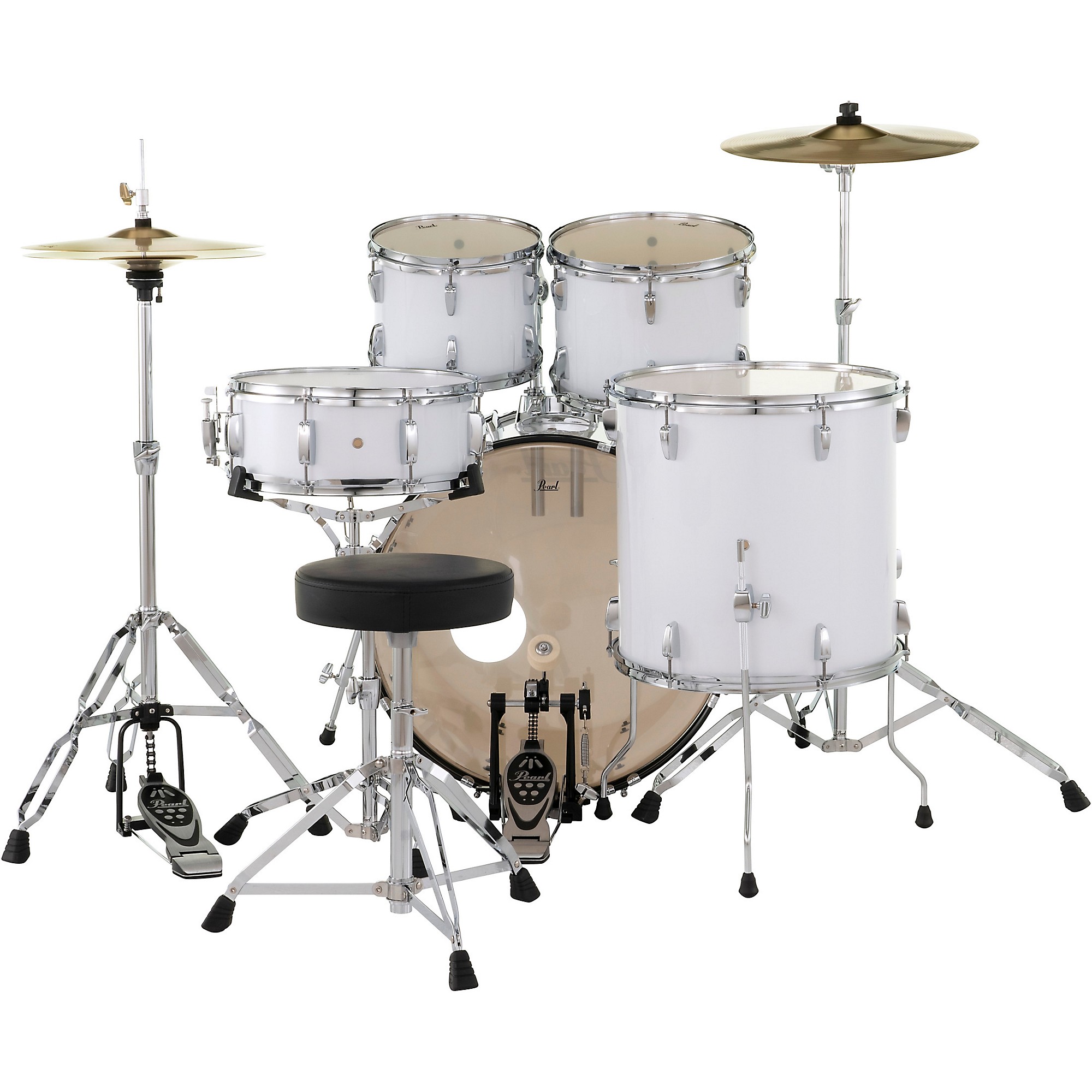 Pearl Roadshow 5-Piece New Fusion Drum Set Pure White | Guitar Center