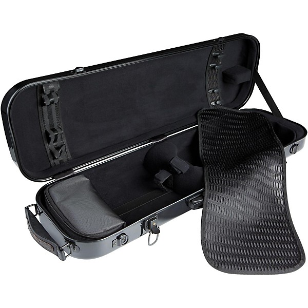 The String Centre Fiberglass Oblong Violin Case 4/4 Black