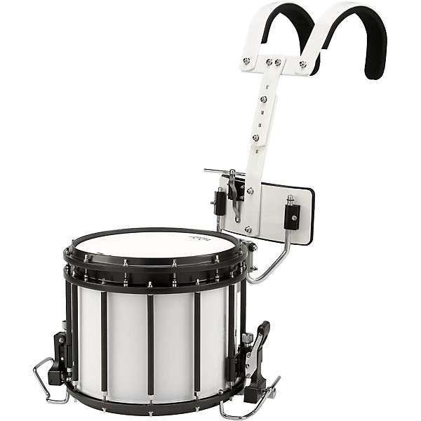 Sound Percussion Labs High-Tension Marching Snare Drum with Carrier 14 x 12 White