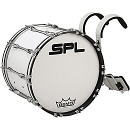 Open Box Sound Percussion Labs Birch Marching Bass Drum with Carrier Level 1 20 x 14 White