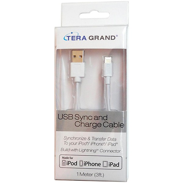 Tera Grand Apple Certified Lightning Cable 3 ft. White