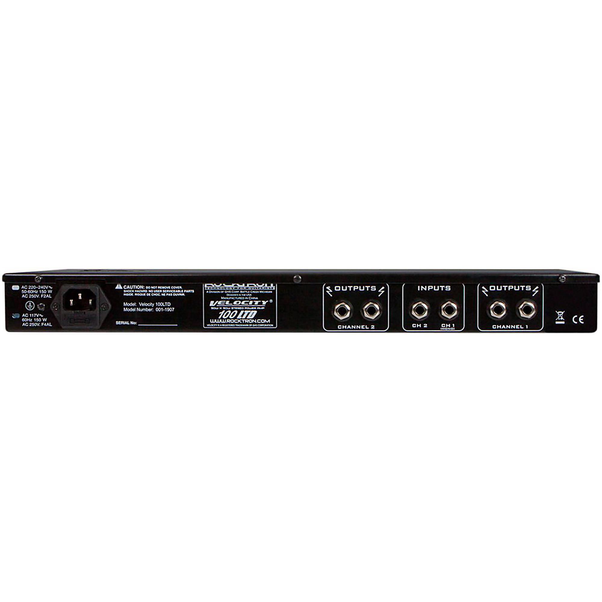 Rocktron Velocity 100 LTD Guitar Rack Power Amp | Guitar Center