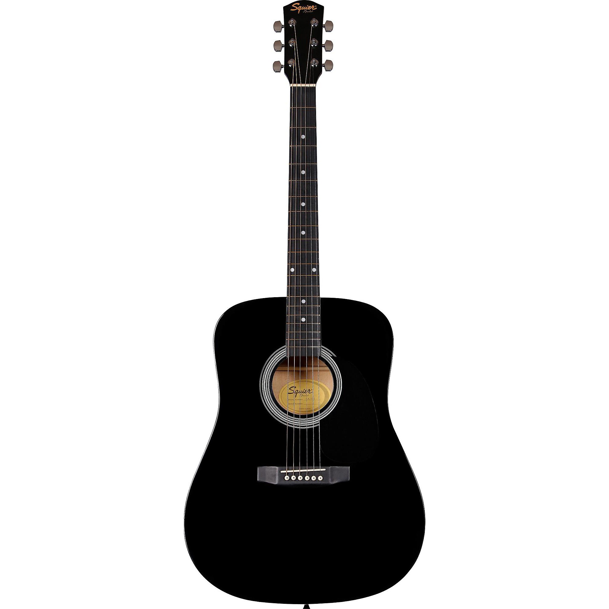 海外品 squier SA-105 アコースティックギター スクワイヤー Squier SA-105 Dreadnought Acoustic Guitar Black | Guitar Center