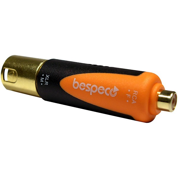 Open Box Bespeco SLAD315 XLR Male to RCA Female 24K Gold-Plated Adapter<br> Level 1