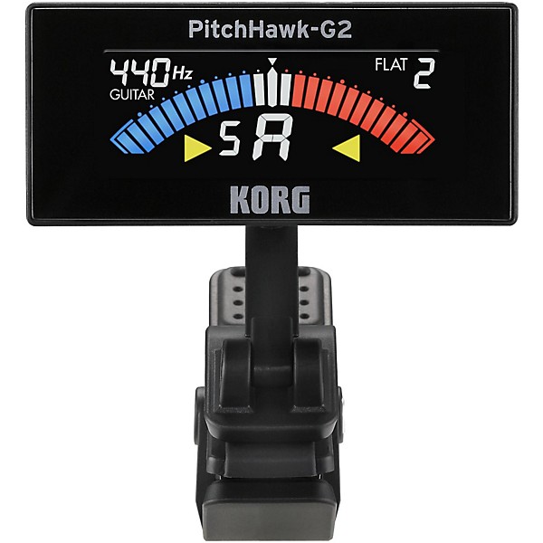 KORG Pitchhawk 2 Clip-On Tuner with Color LCD Screen Black