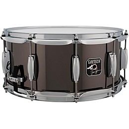 Gretsch Drums Taylor Hawkins Signature Snare Drum With Free LP Taylor Hawkins Cowbell Black Nickel Over Steel 6.5 x 14 Inch