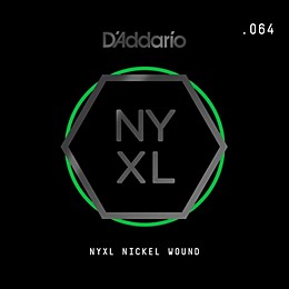 D'Addario NYXL Single Wound 064 Electric Guitar Strings Nickel