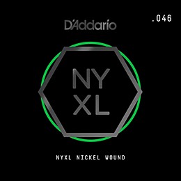 D'Addario NYNW046 NYXL Nickel Wound Electric Guitar Single String, .046