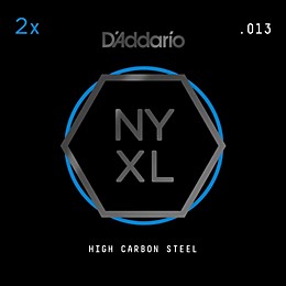 D'Addario NYPL013 Plain Steel Guitar Strings 2-Pack, .013