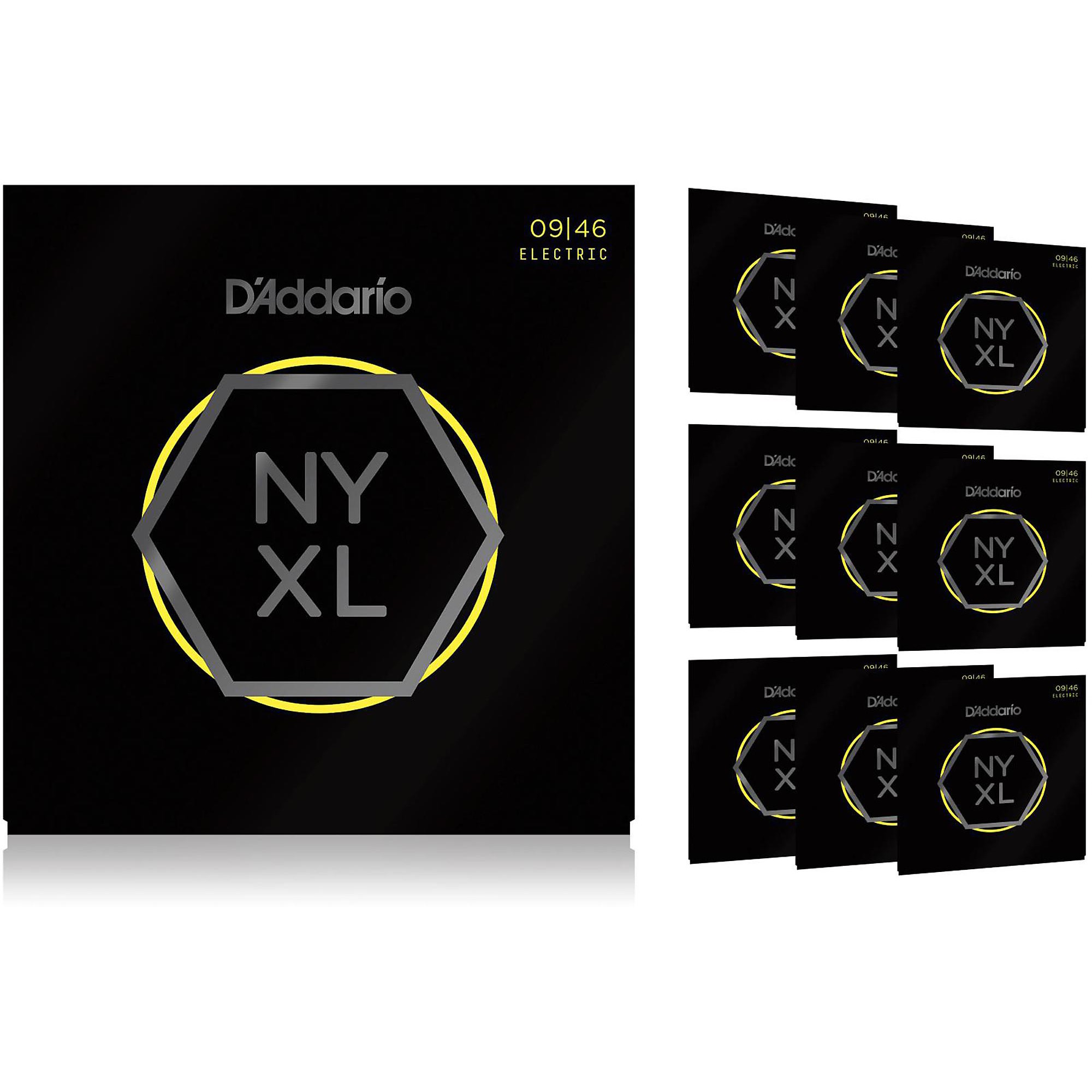 D'Addario NYXL0946 Super Light Top/Regular Bottom 10-Pack Electric