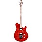 Sterling by Music Man AX4 Sub Series Flame Grain Image Electric Guitar Transparent Red